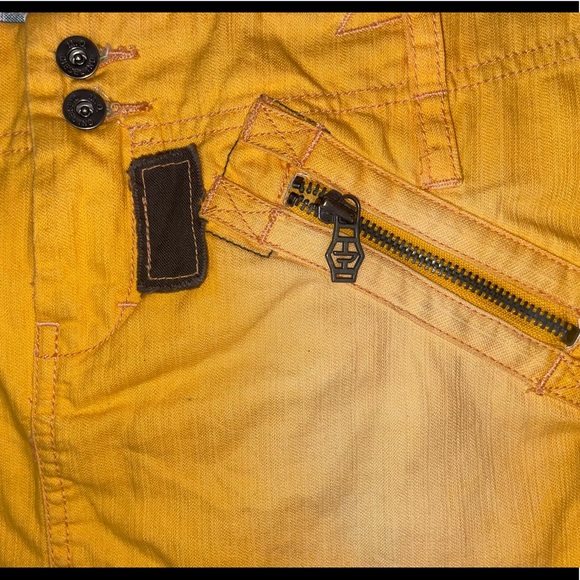 Y2K Yellow Diesel Mini Skirt - Picture 4 of 6